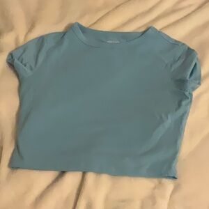 Crop blue shirt